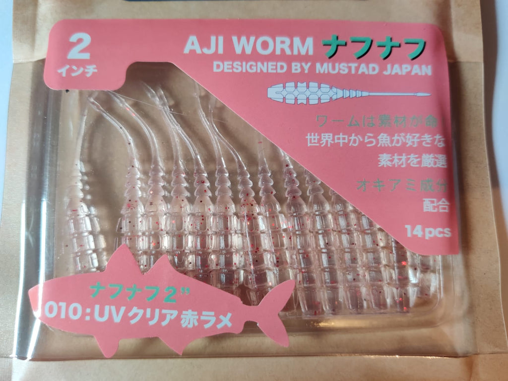 Leurre souple Mustad Aji Worm NAF_NAF 2" ou 5 cm Slay